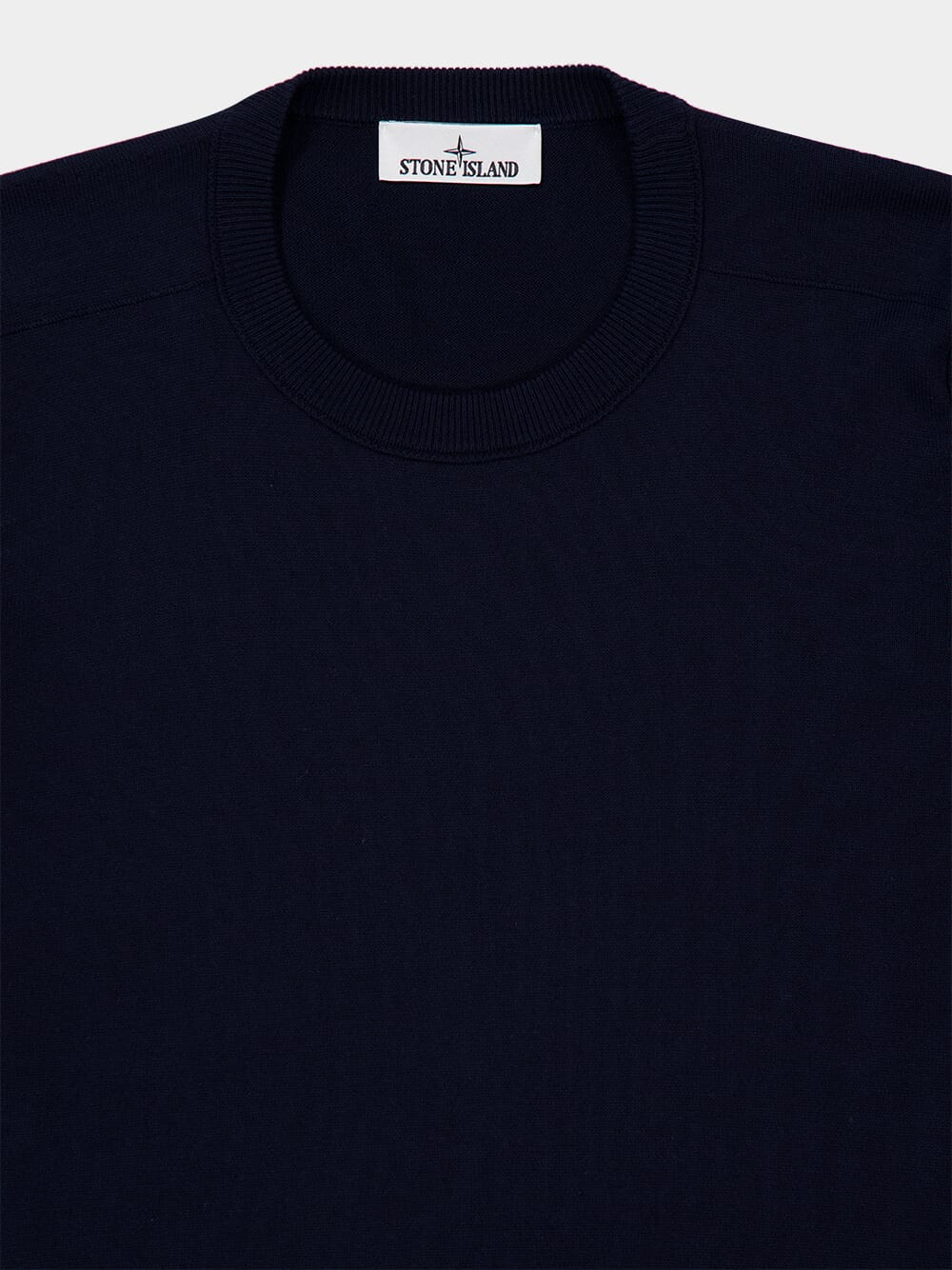 Navy Blue Soft Organic Cotton Crewneck Jumper - Image 3