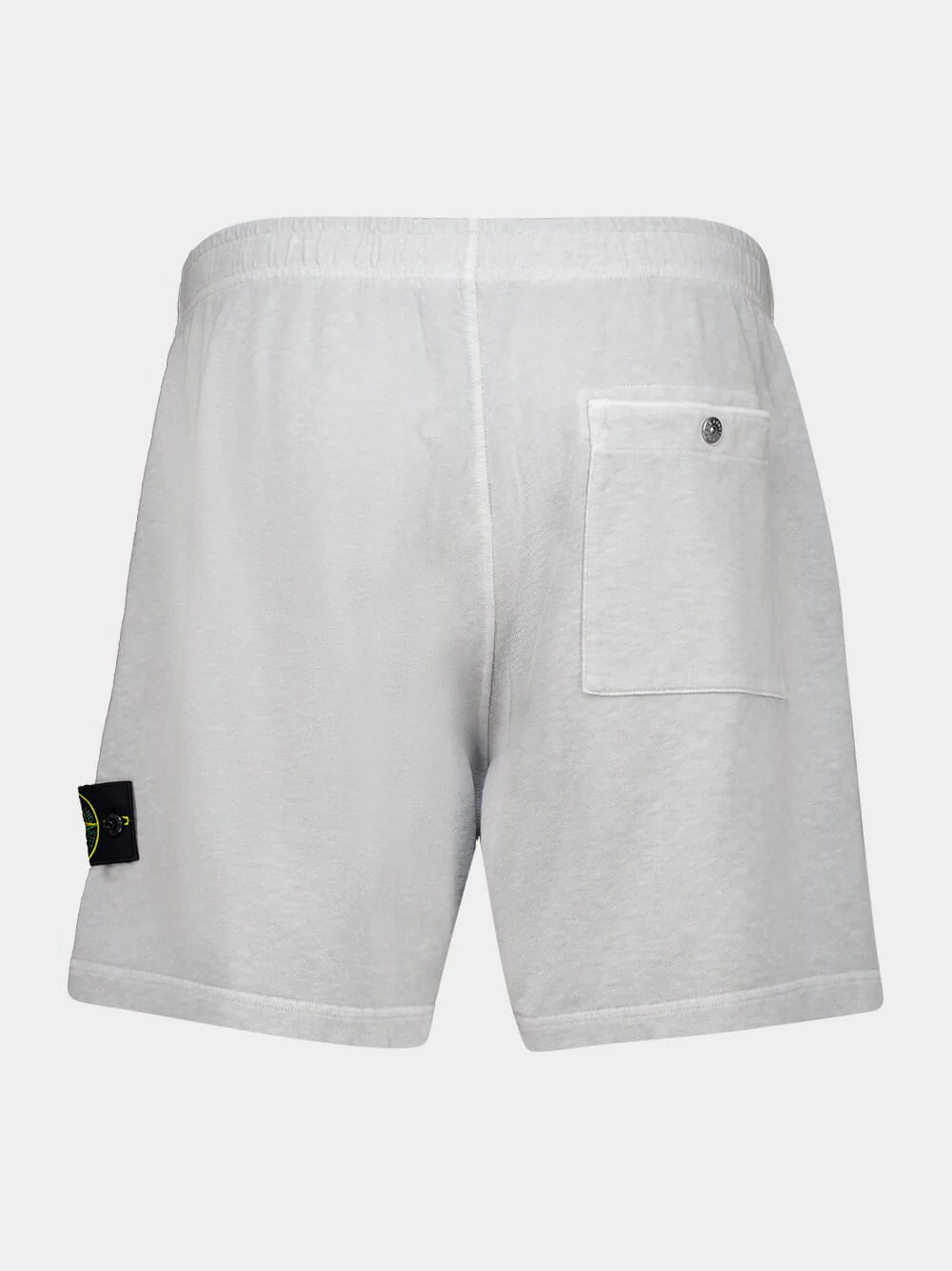 Pearl Grey Malfilé Fleece Old Effect Shorts - Image 3