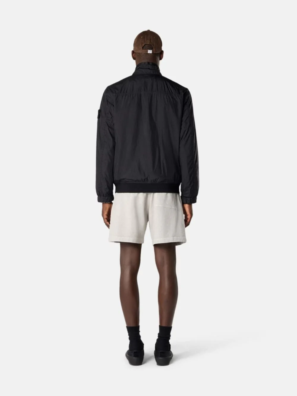Pearl Grey Malfilé Fleece Old Effect Shorts - Image 4