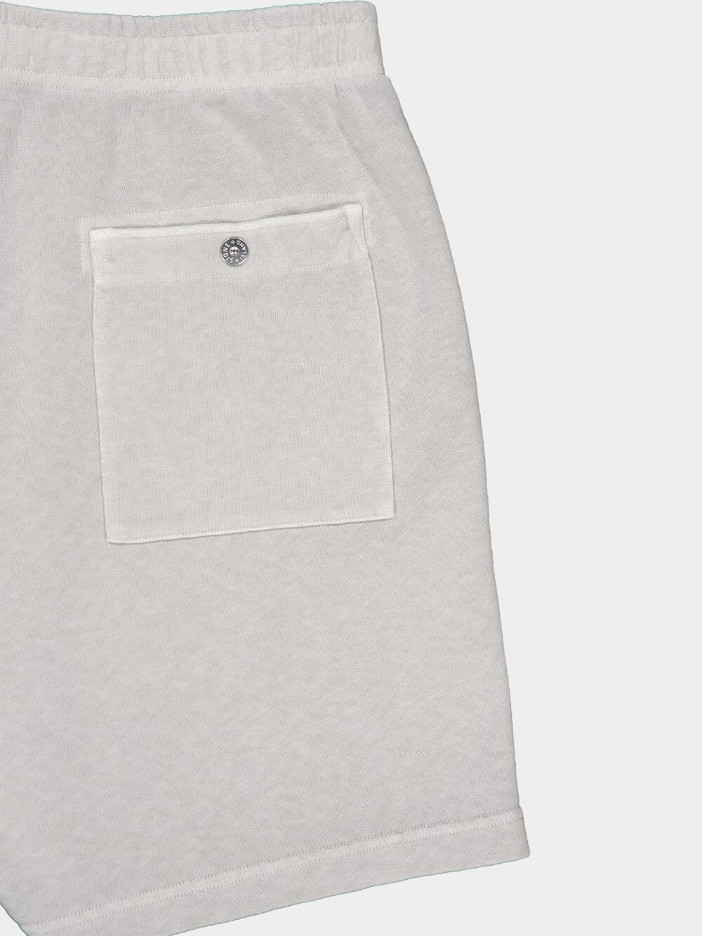 Pearl Grey Malfilé Fleece Old Effect Shorts - Image 6