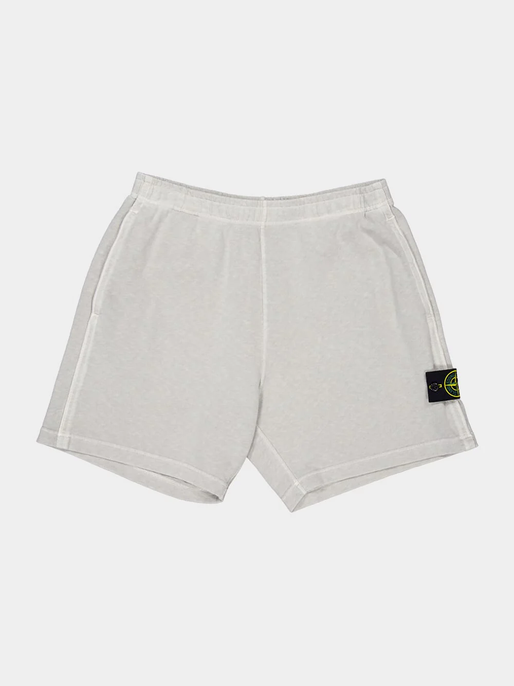 Pearl Grey Malfilé Fleece Old Effect Shorts - Image 7