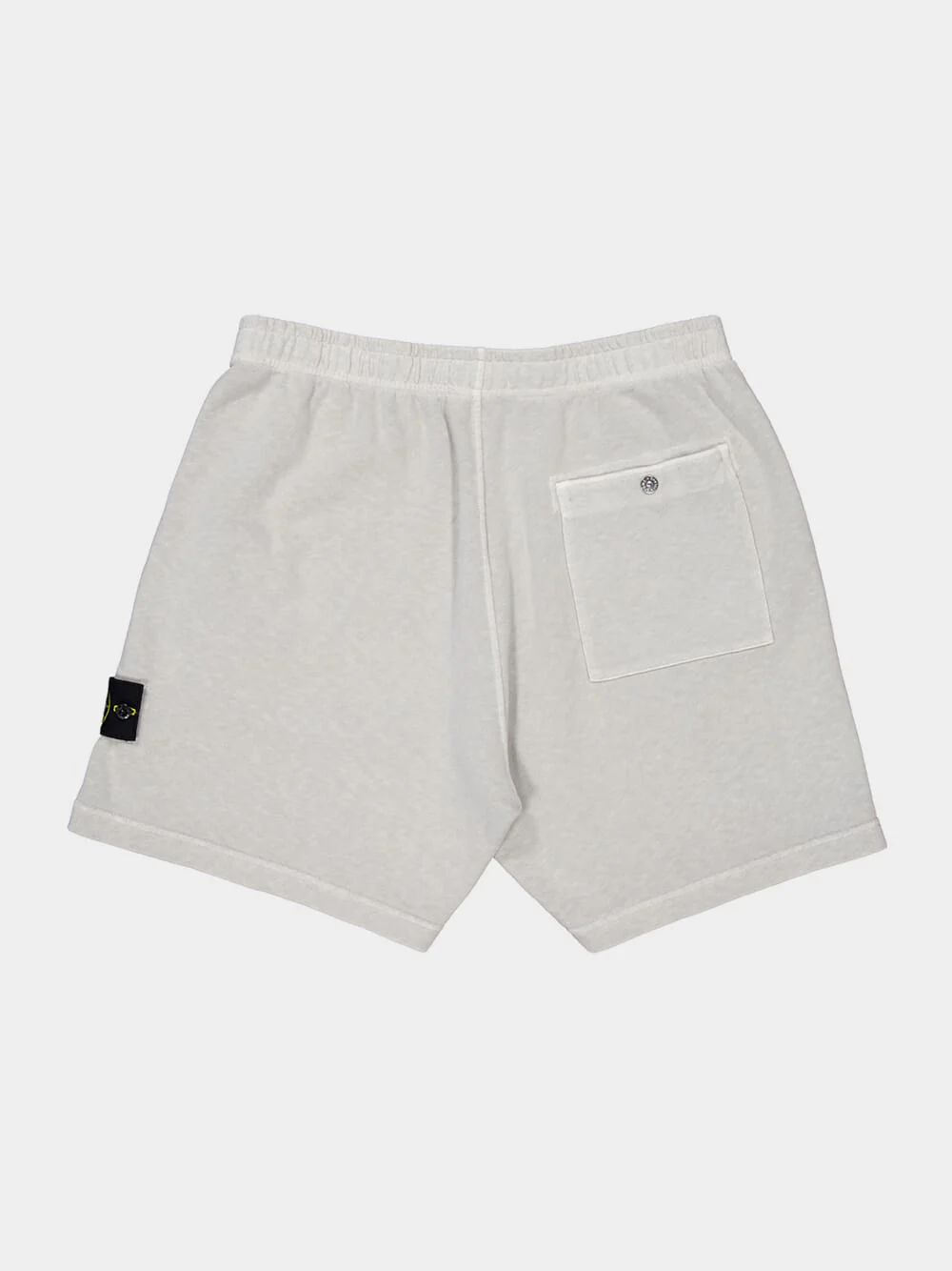 Pearl Grey Malfilé Fleece Old Effect Shorts - Image 8