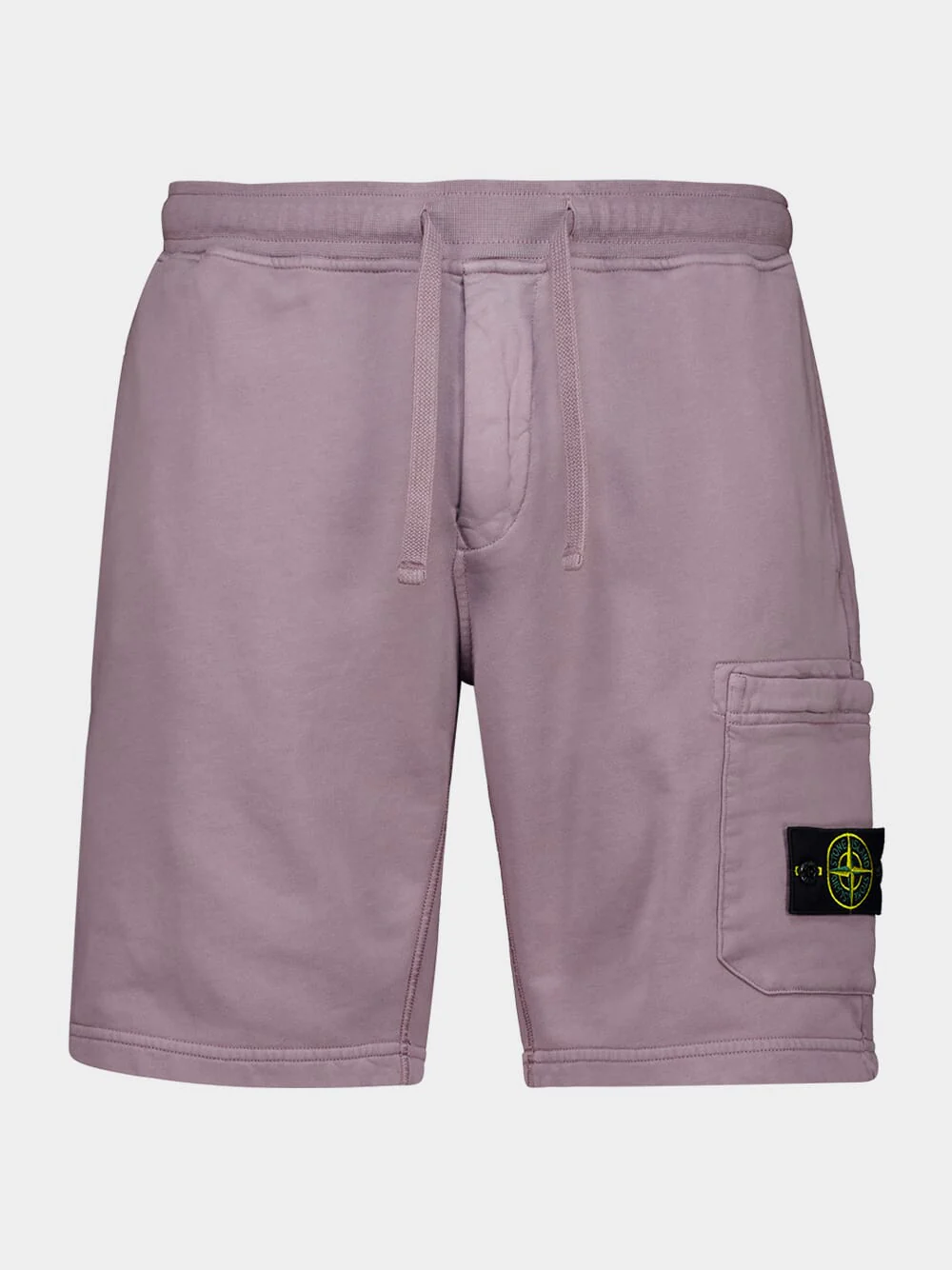 Purple Gray Cotton Fleece Jogger Shorts