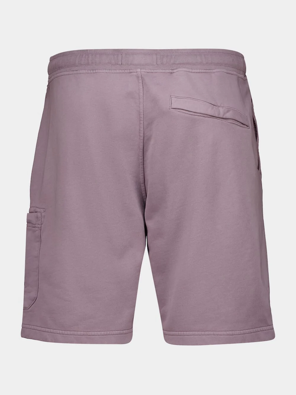 Purple Gray Cotton Fleece Jogger Shorts - Image 2