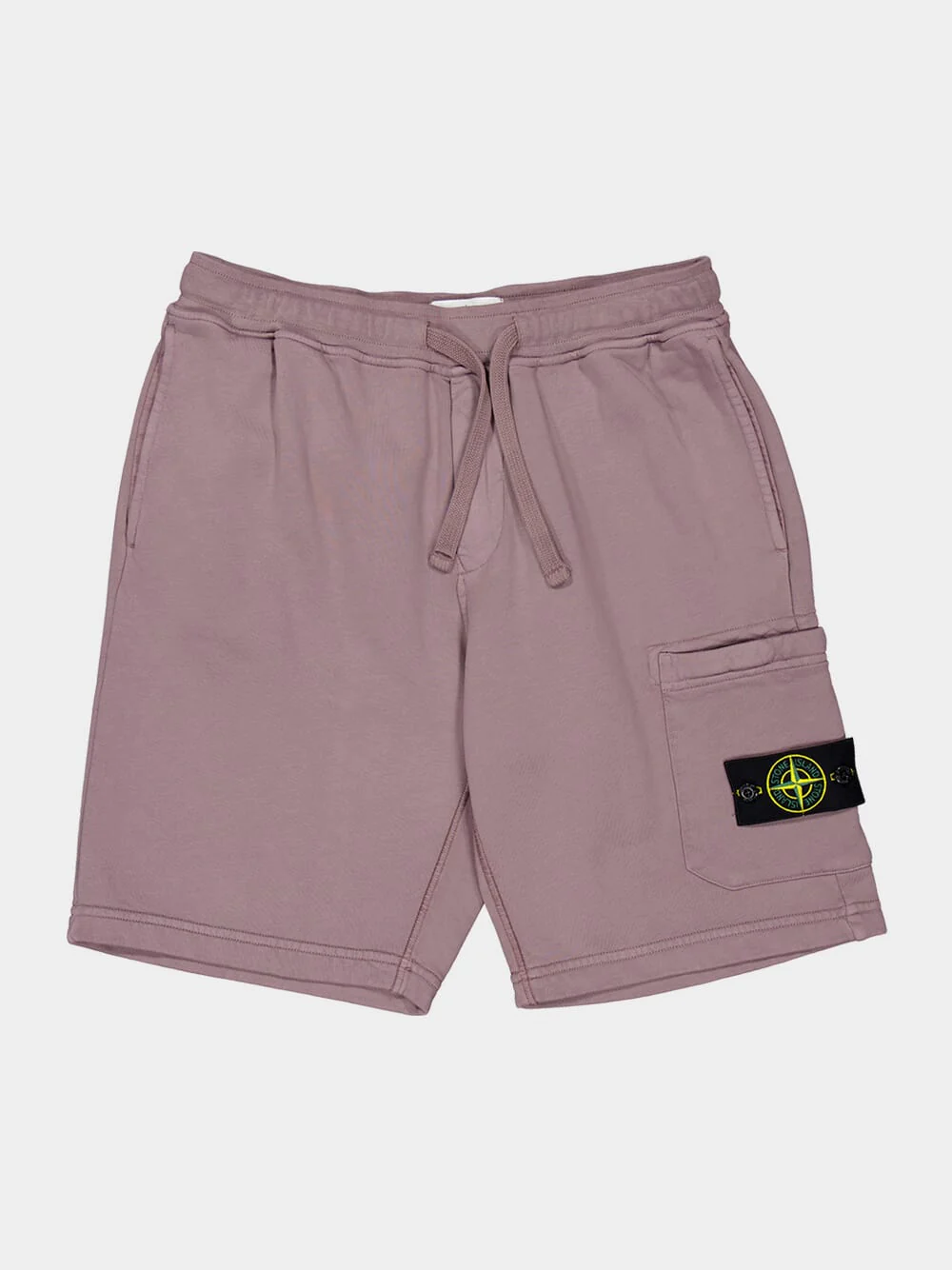 Purple Gray Cotton Fleece Jogger Shorts - Image 5
