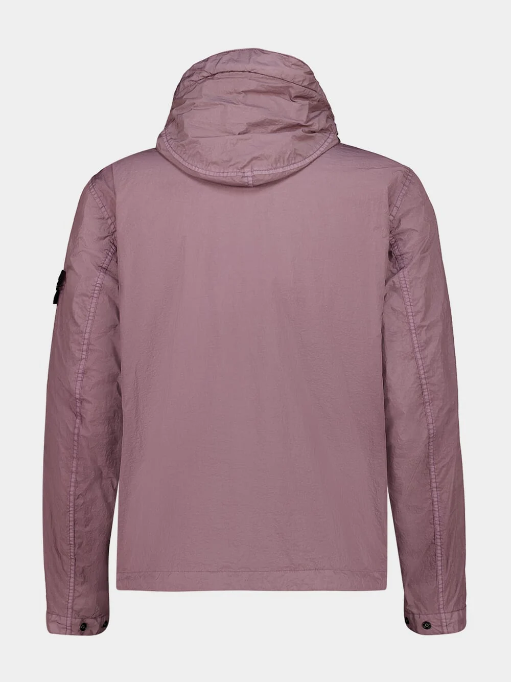 Purple Grey Crinkle Reps Nylon Hooded Jacket - Image 2