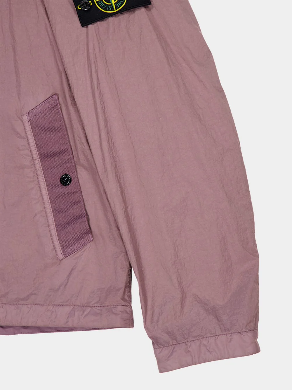 Purple Grey Crinkle Reps Nylon Hooded Jacket - Image 4