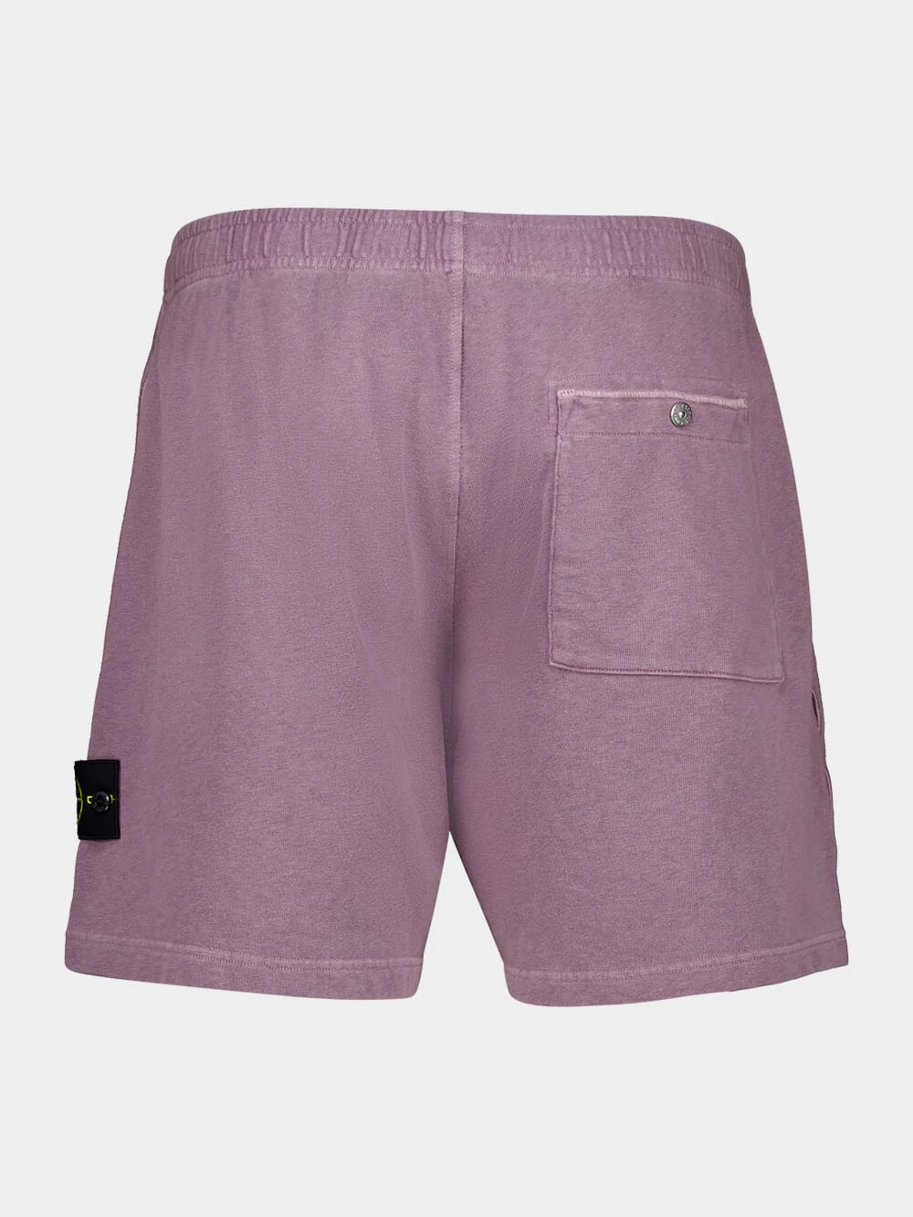 Purple Grey Malfilé Cotton Fleece Jogger Shorts - Image 4