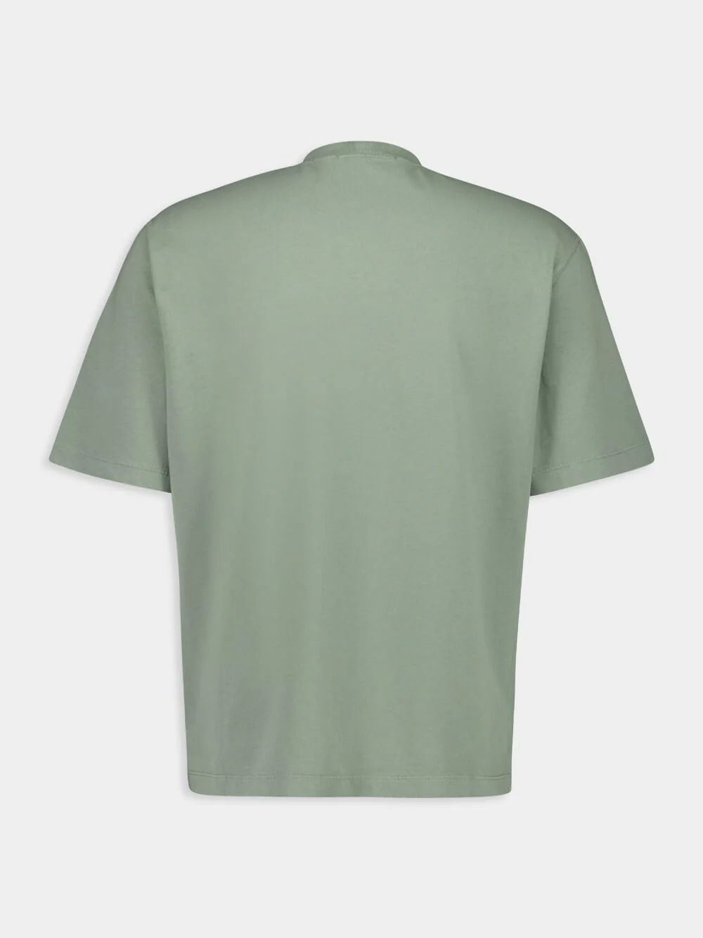 Sage Green Combed Organic Cotton Jersey T-Shirt - Image 2