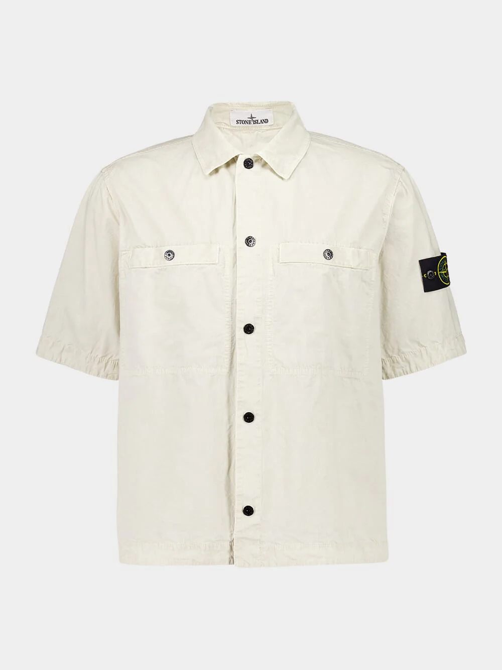 Sand Beige Compass Patch Overshirt
