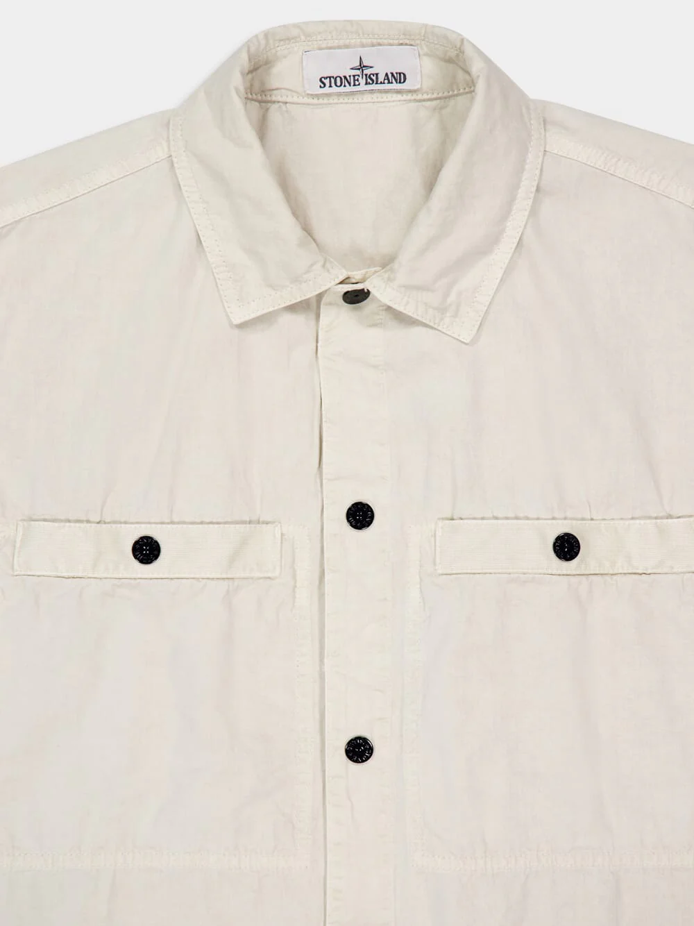 Sand Beige Compass Patch Overshirt - Image 4