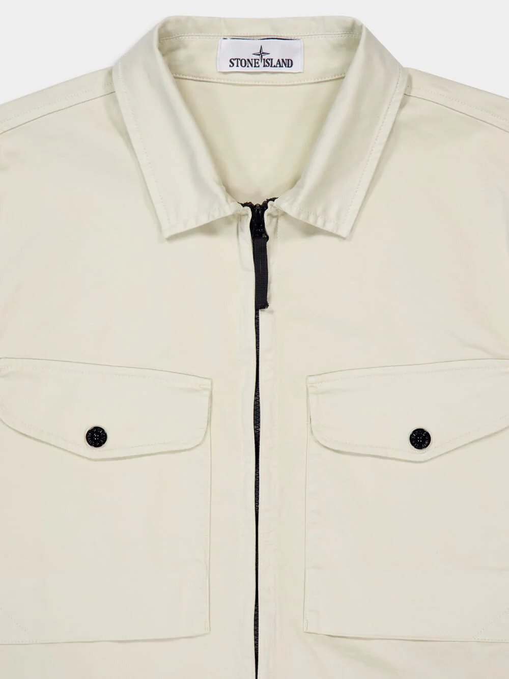 Sand Beige Compass Shirt Jacket - Image 3