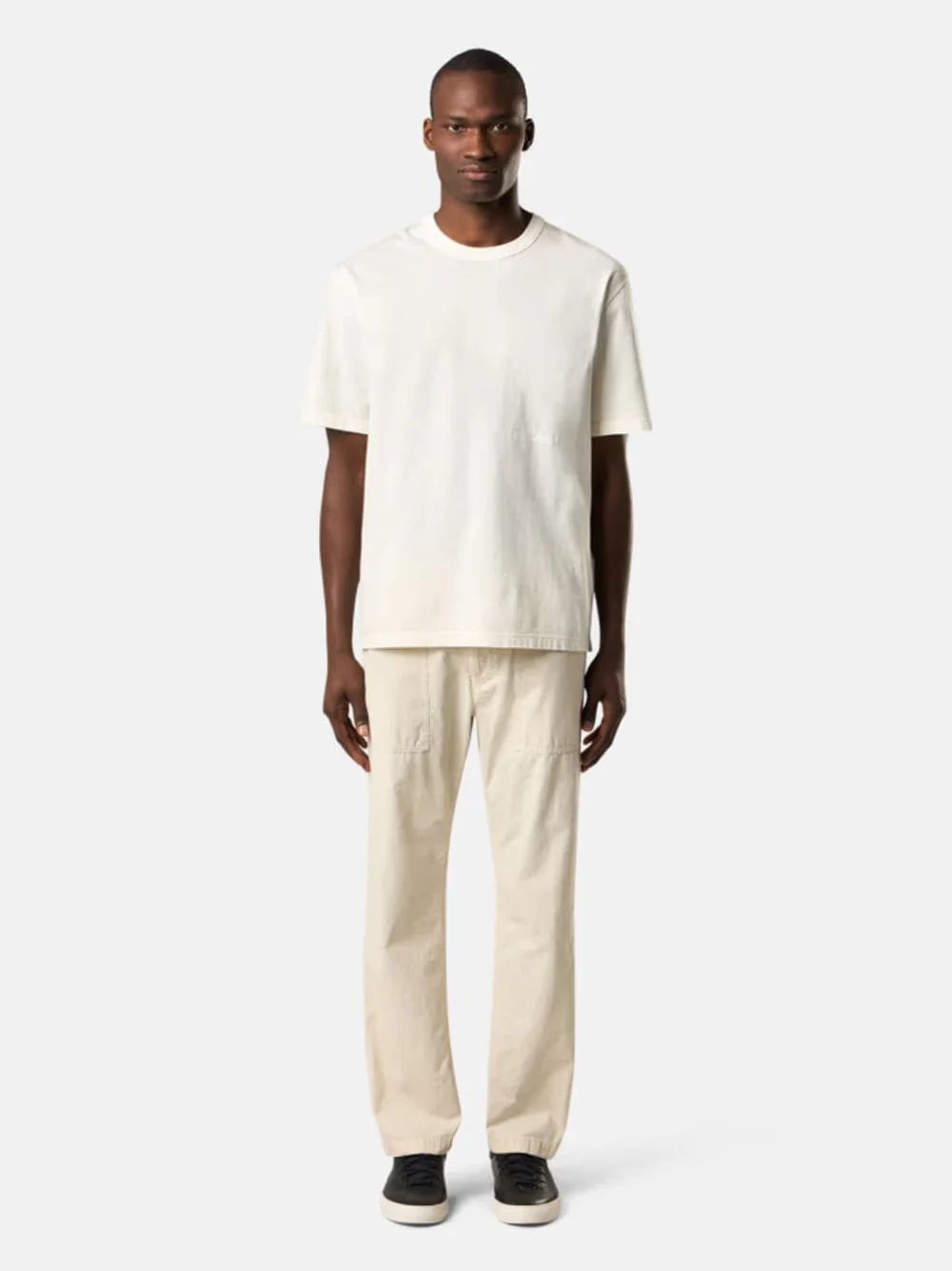 Sand Beige 'Old' Effect Fatigue Trousers