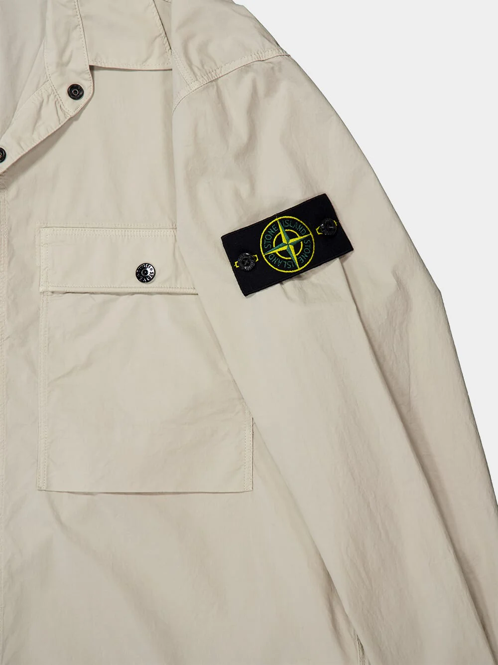Sand Stretch Cotton Tela Overshirt - Image 5