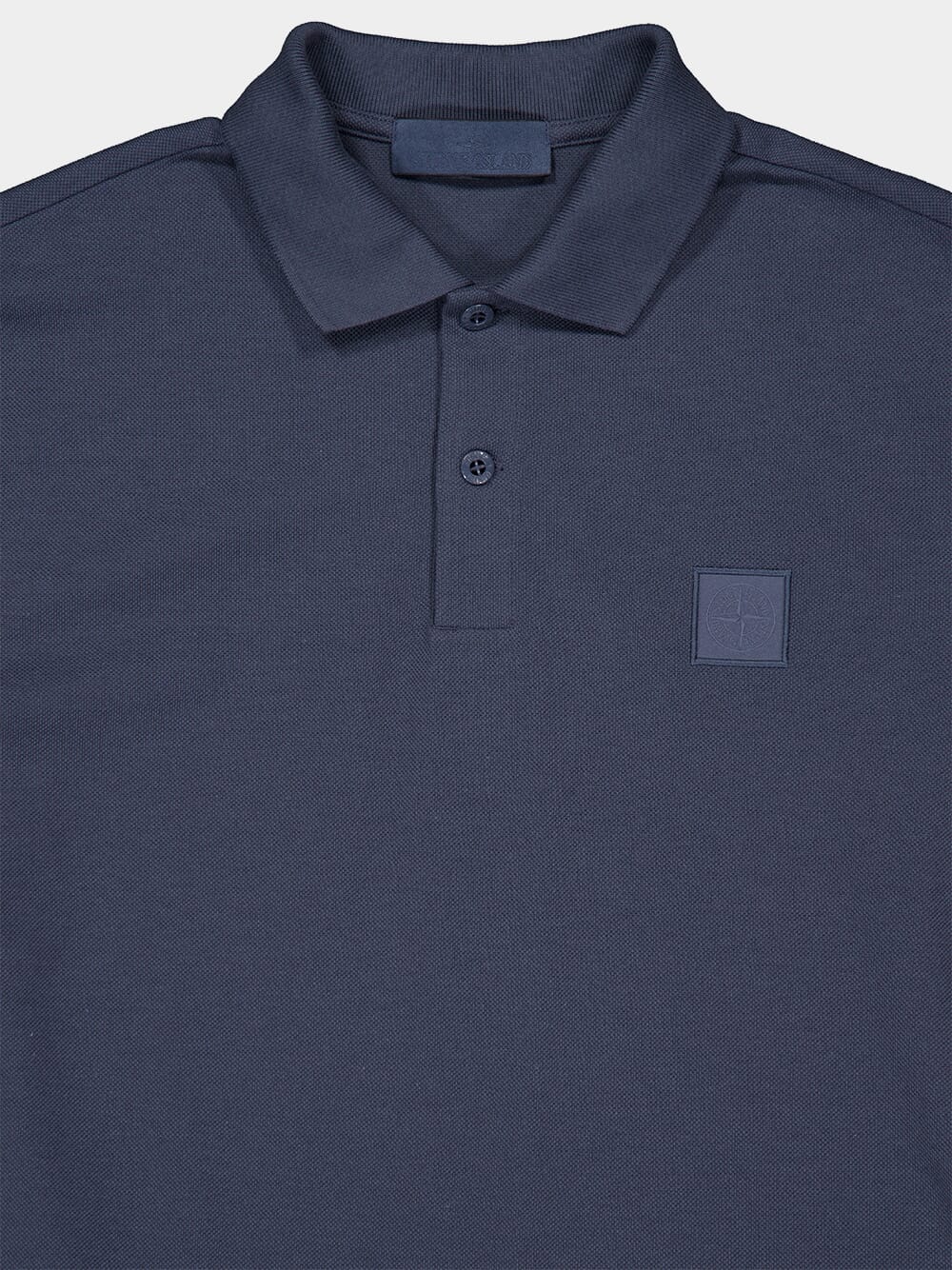 Slate Blue Cotton Polo Shirt - Image 3