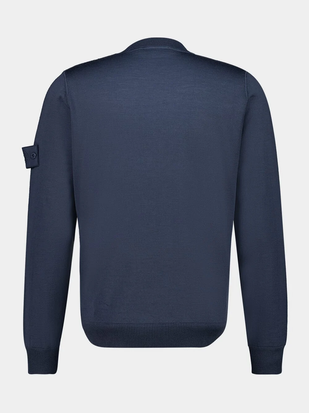Slate Blue Virgin Wool Crewneck Jumper - Image 2