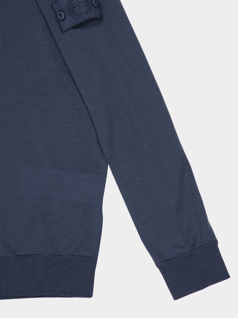 Slate Blue Virgin Wool Crewneck Jumper - Image 4