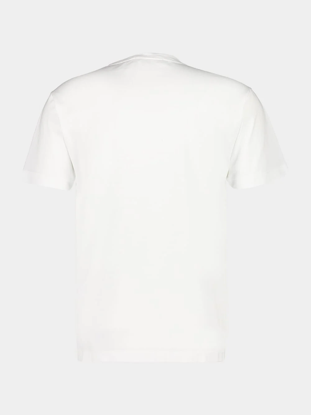 White Cotton Jersey Slim T-Shirt - Image 2