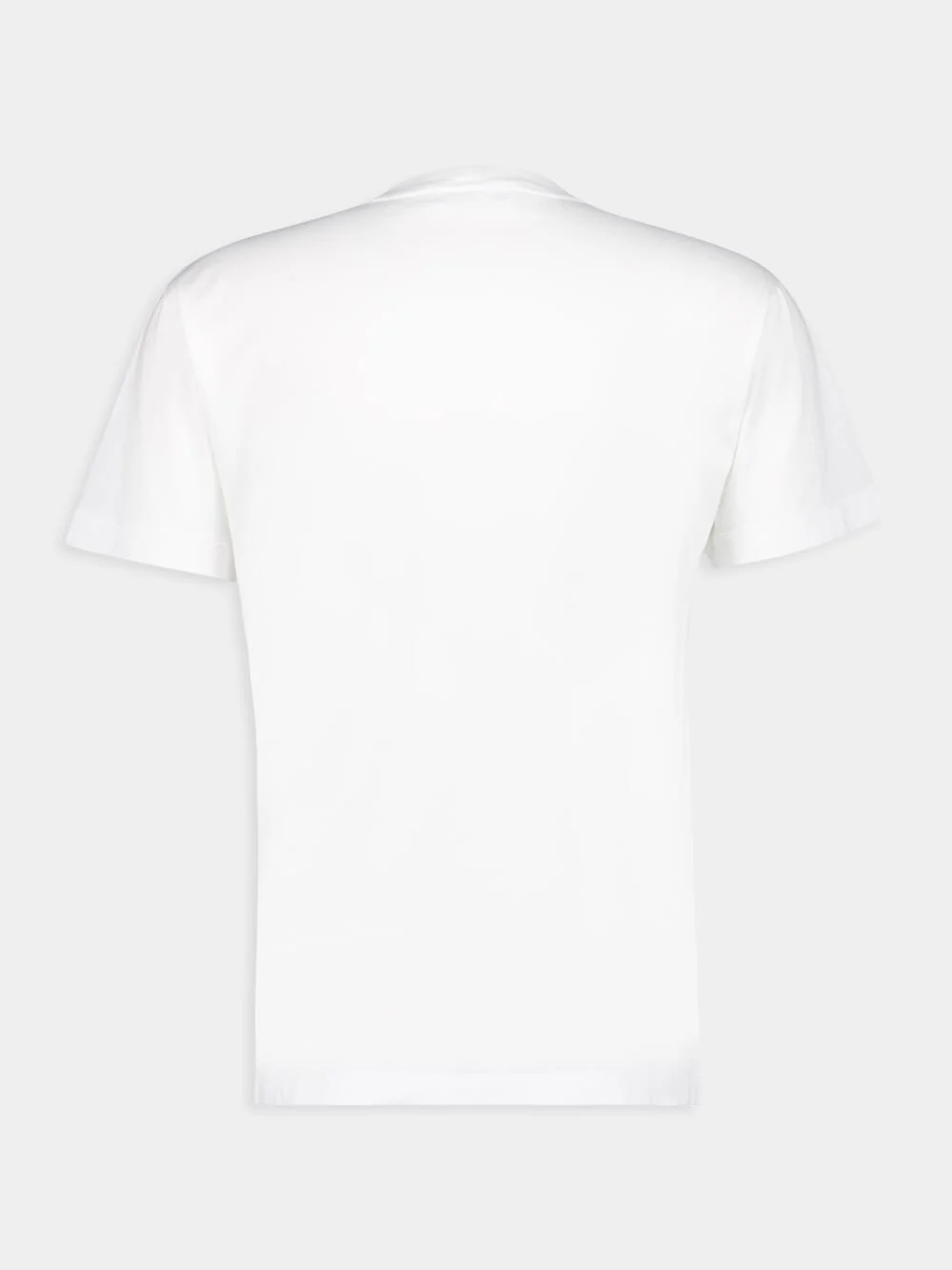 White Slim Fit Cotton T-Shirt - Image 2