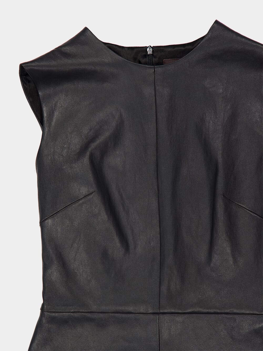 Black Etna Evita Leather Dress - Image 3