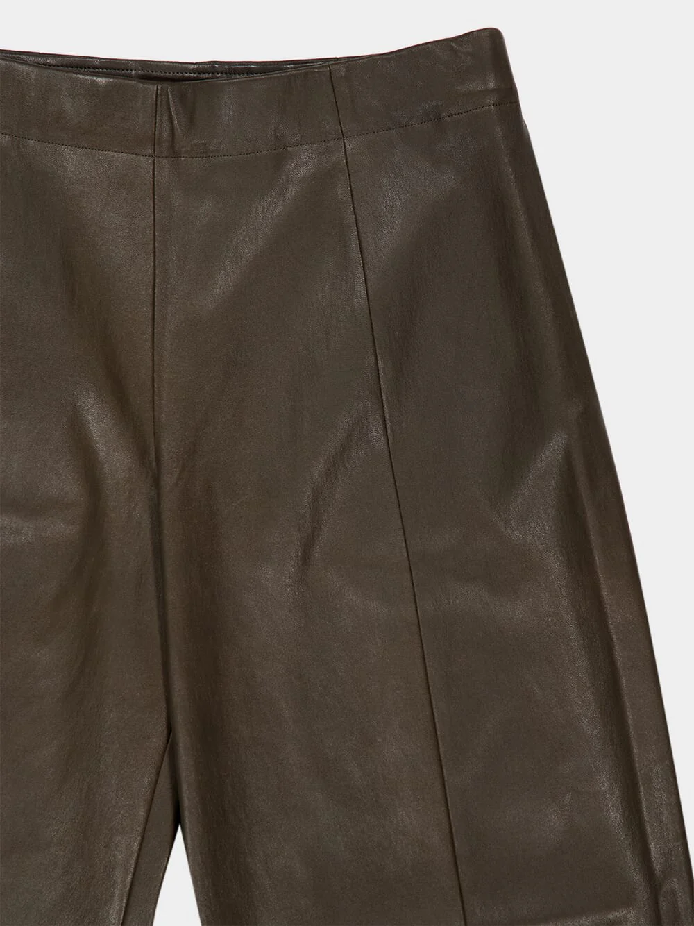 Grey Cocoa Bugsy Leather Barrel Pants - Image 4