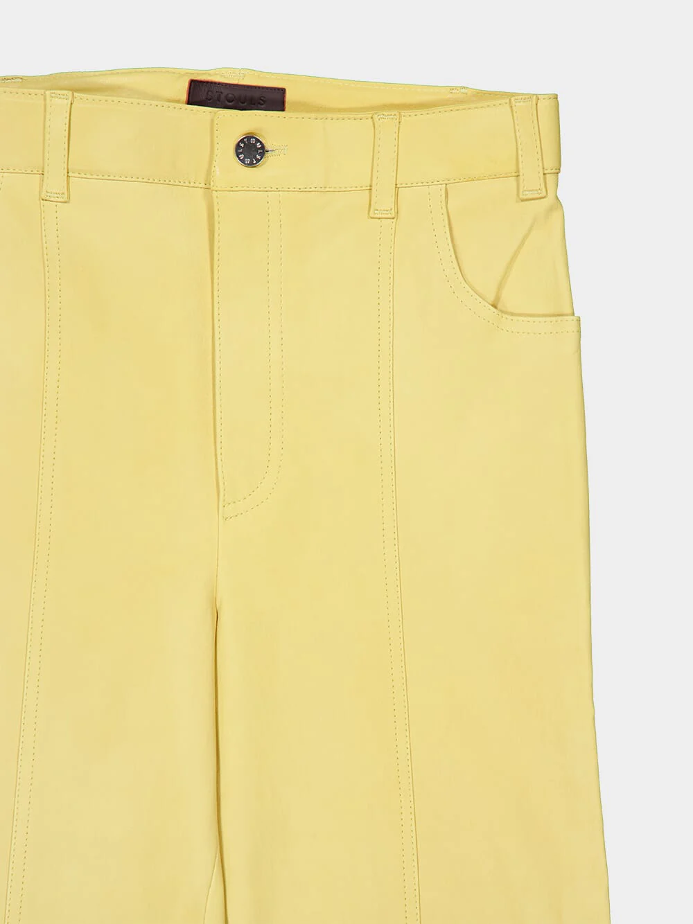 Yellow Butter Benny 25 Stretch Leather Trousers - Image 5