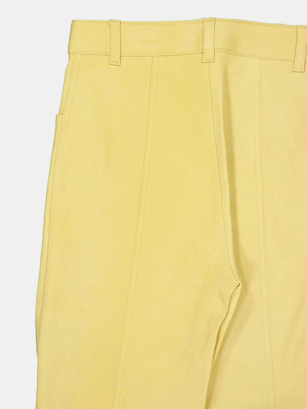 Yellow Butter Benny 25 Stretch Leather Trousers - Image 6
