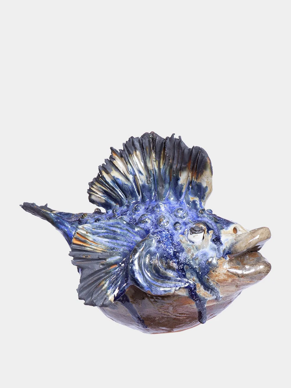 Blue Ball Fish Sculpture - Image 2