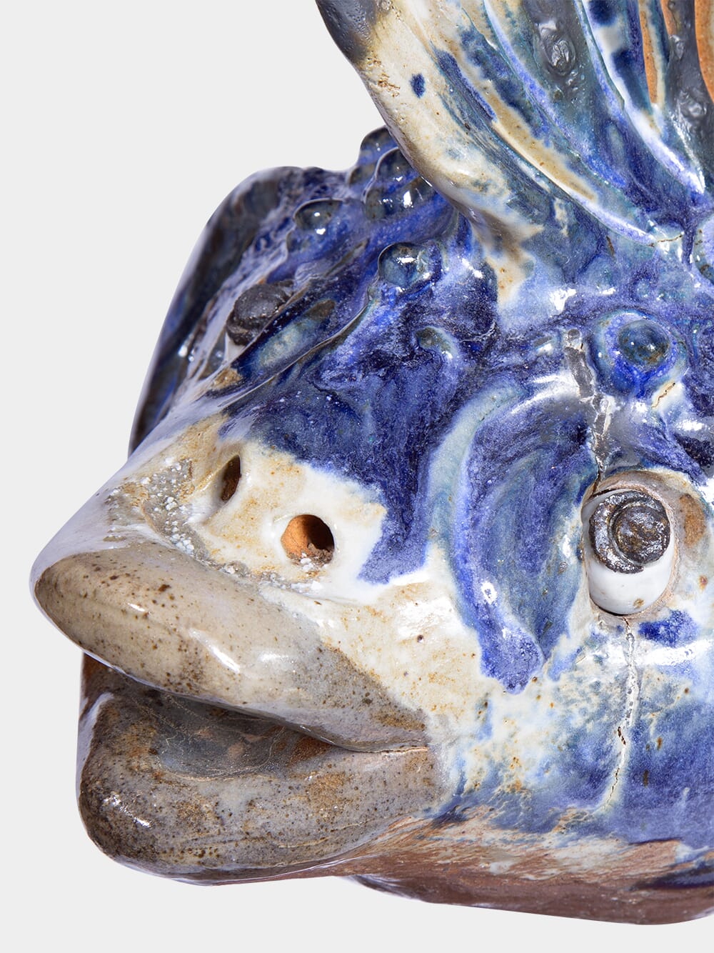 Blue Ball Fish Sculpture - Image 4