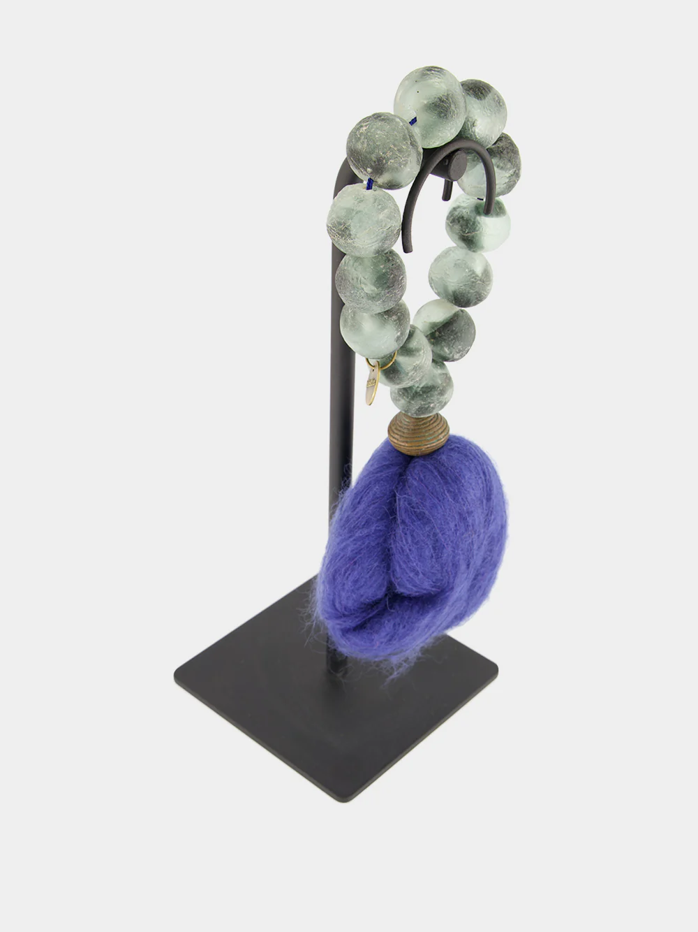 Blue and Grey Prayer Bead Artwork - Image 2