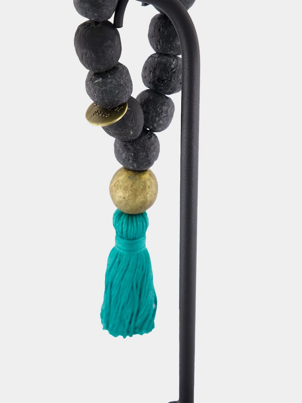 Black and Blue Prayer Bead Artwork - Image 3