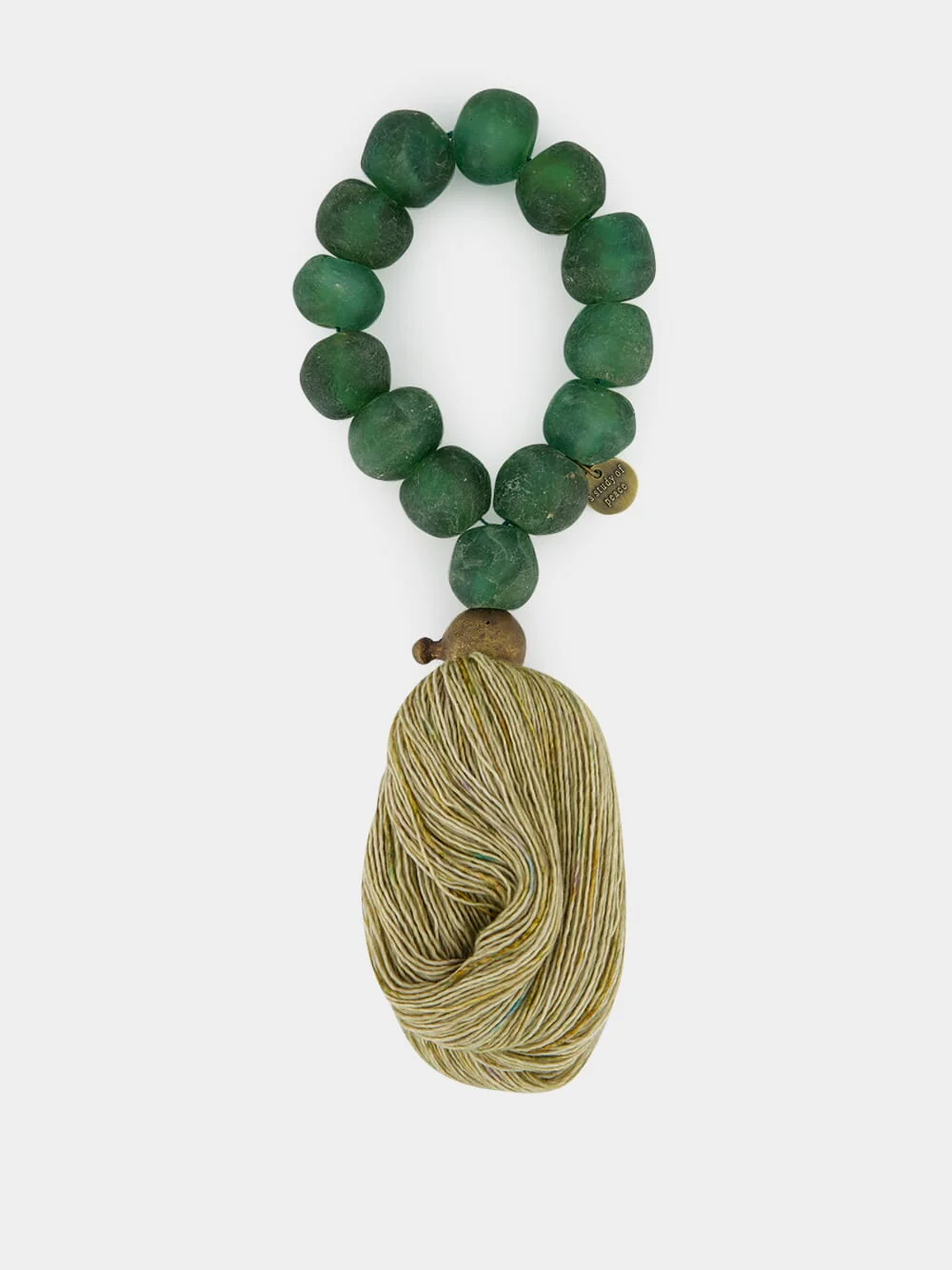 Green Prayer Bead Artwork