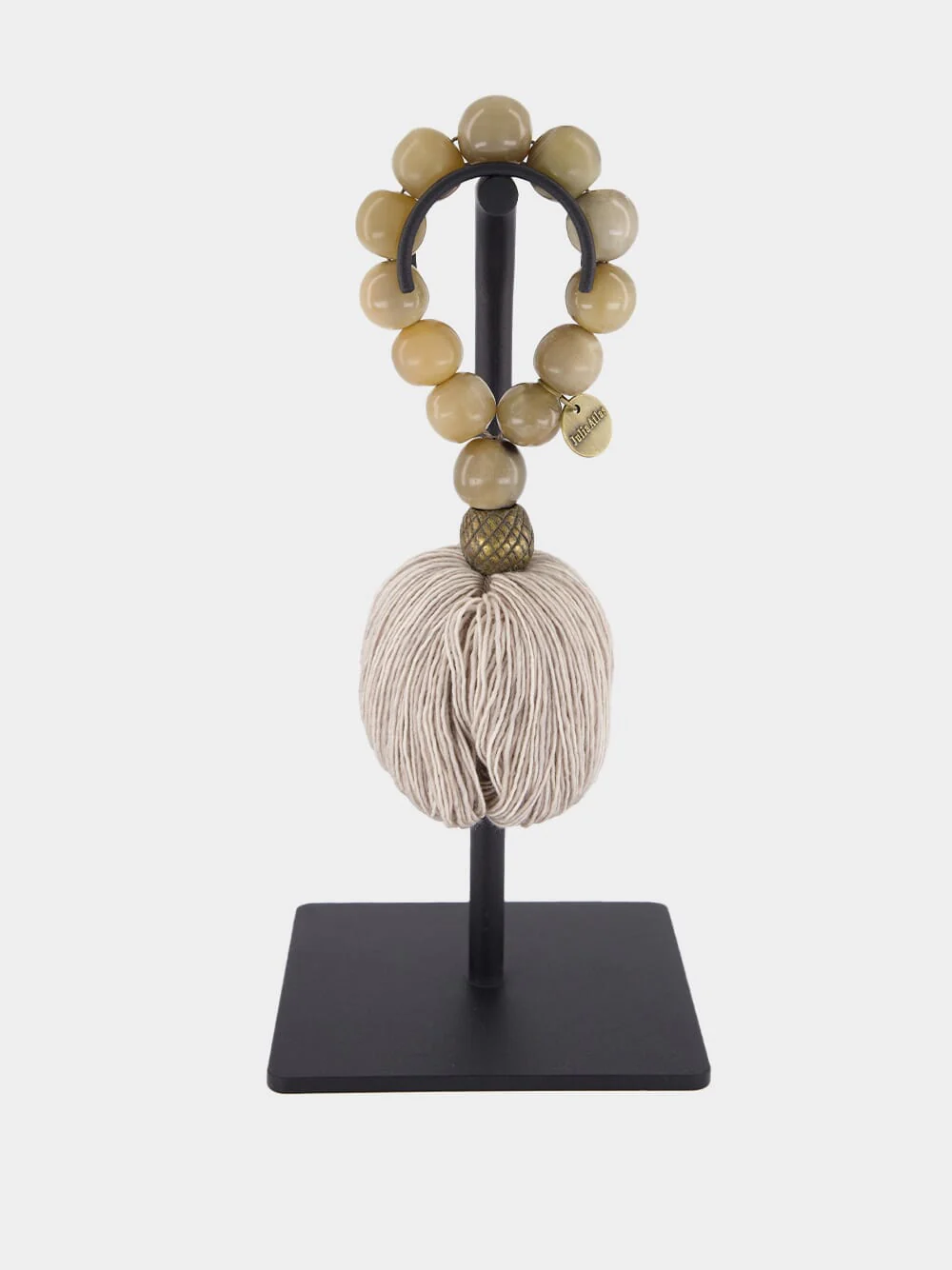 Grey Prayer Bead Artwork