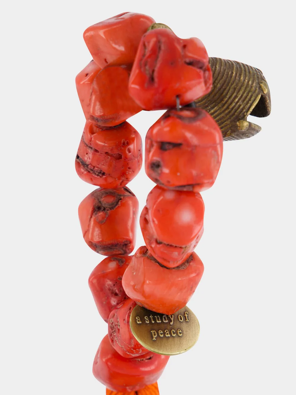 Red and Coral Prayer Bead Artwork - Image 4