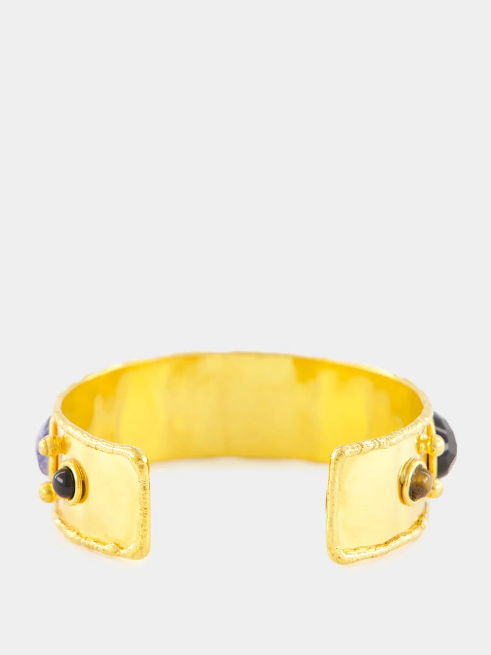 Gold Byzantine Faceted Stone Bracelet - Image 3