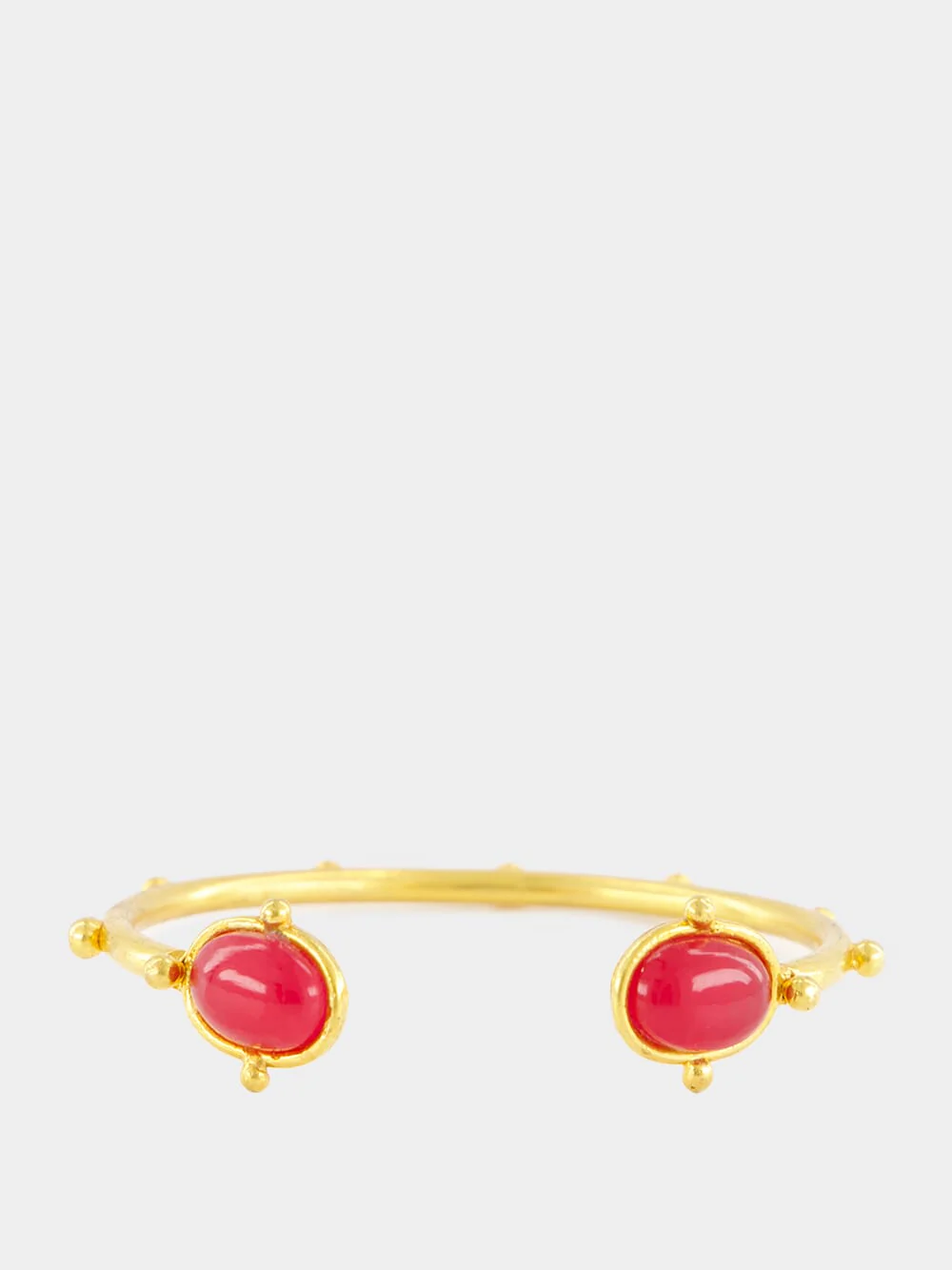 Gold Holis Pink Jade Bracelet