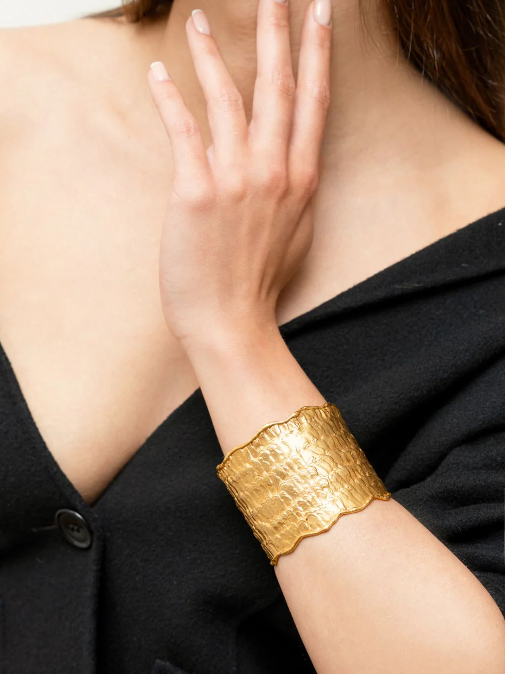 Gold Swan Small Cuff Bracelet - Image 2