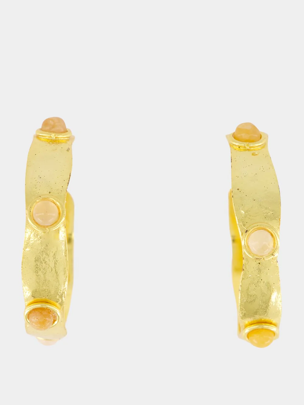 Bianca Jasper and Quartz Hoop Earrings - Image 2