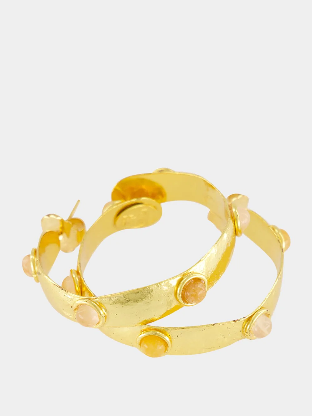 Bianca Jasper and Quartz Hoop Earrings - Image 4