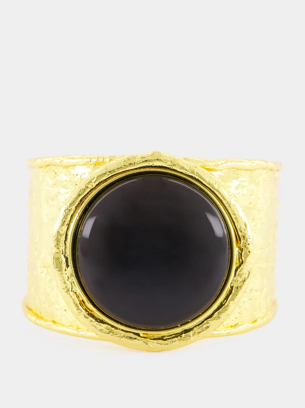 Brown Sphere Cuff Bracelet with Smoky Quartz - Image 2