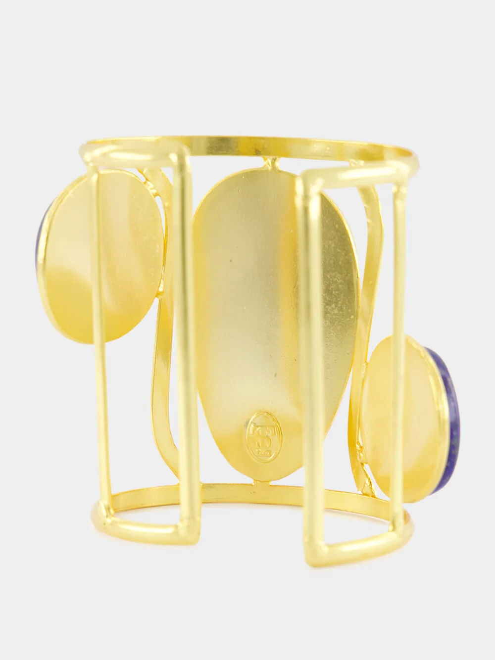 Dakota II Cuff Bracelet with Blue Agate and Lapiz Lazuli - Image 6