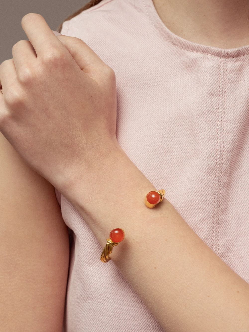 Eros Carnelian Open Bracelet - Image 2