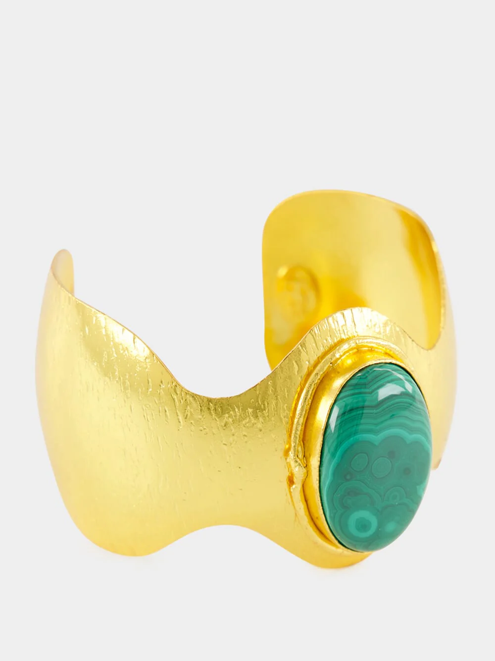 Gold BatWoman Cuff with Malachite - Image 3