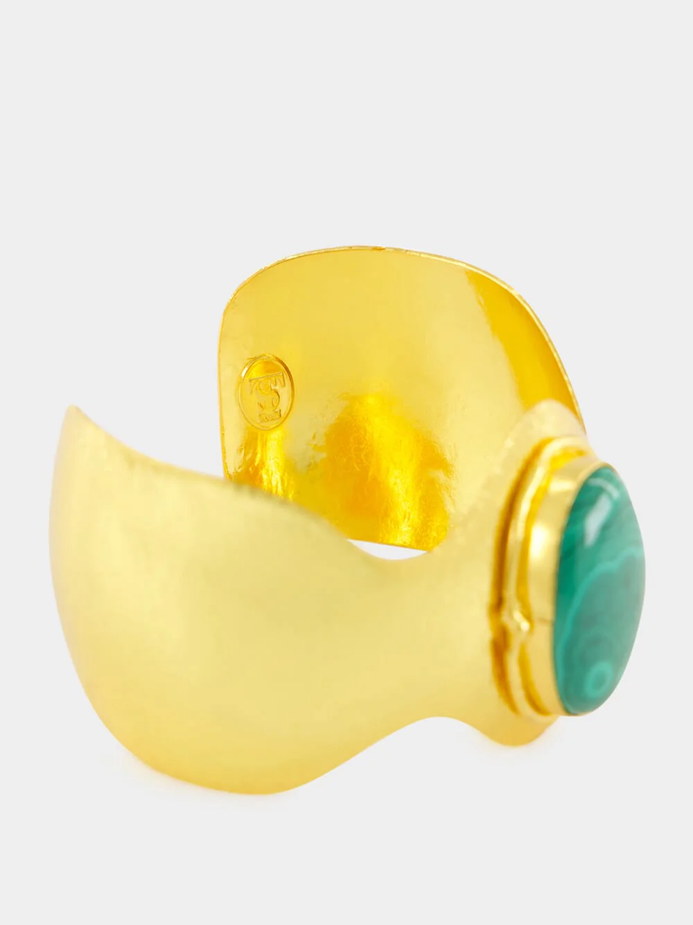 Gold BatWoman Cuff with Malachite - Image 4