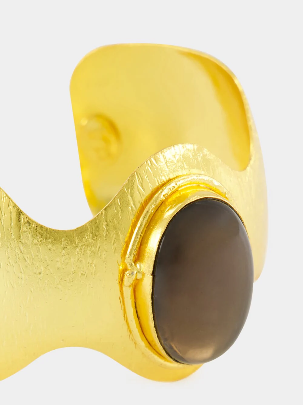 Gold BatWoman Cuff with Smoky Quartz - Image 4