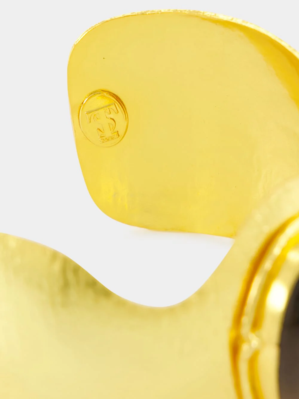 Gold BatWoman Cuff with Smoky Quartz - Image 5