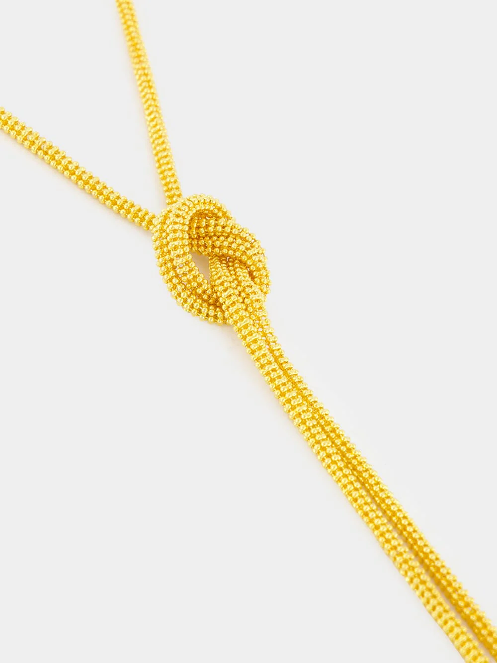 Gold Bolo Tie Pendant Necklace - Image 3