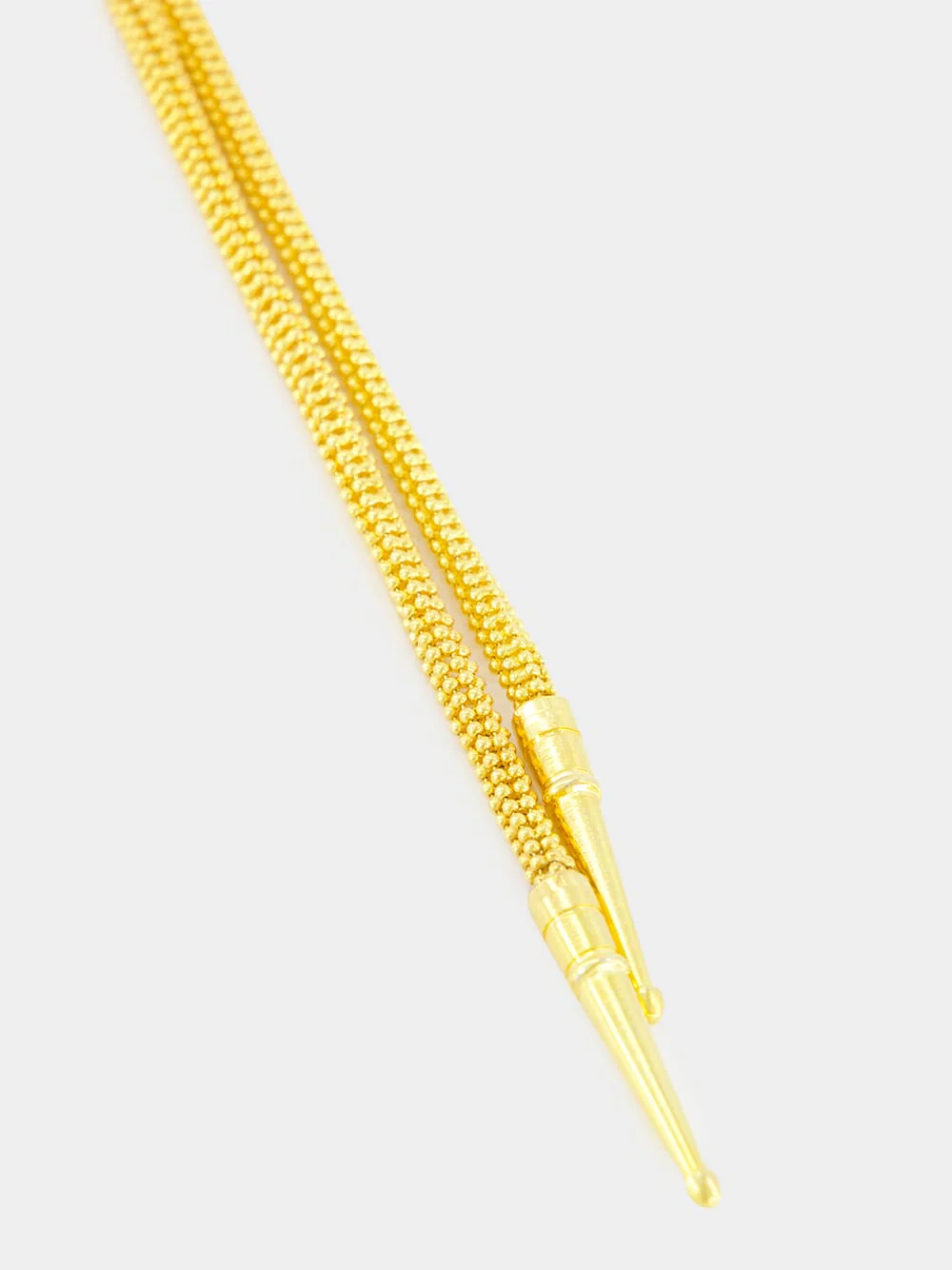 Gold Bolo Tie Pendant Necklace - Image 4