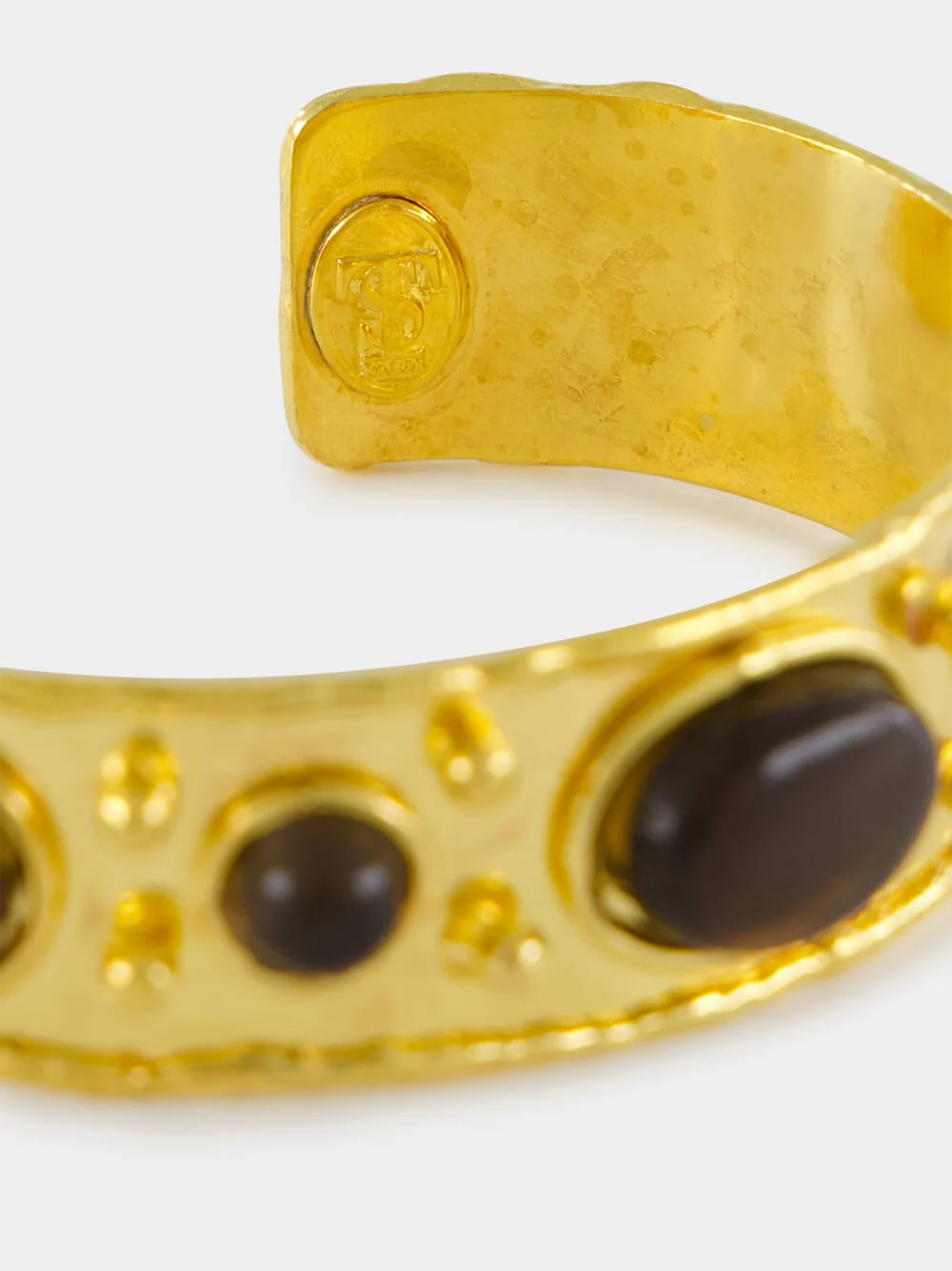 Gold Byzantin Bracelet with Smoked Quartz - Image 3