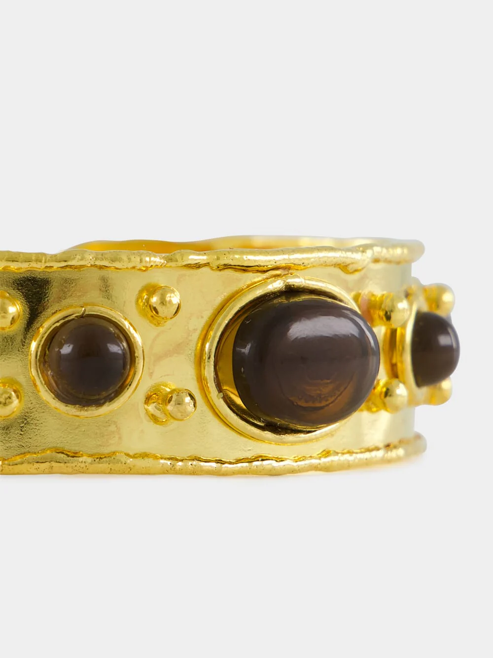Gold Byzantin Bracelet with Smoked Quartz - Image 4